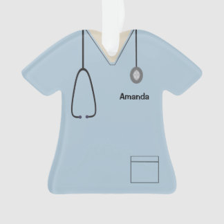 Adorno Enfermera uniforme para Navidades de camisas azule