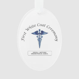 Adorno Enfermería Primera Ceremonia de Abrigo Blanco