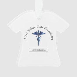 Adorno Enfermería Primera Ceremonia de Abrigo Blanco