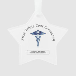 Adorno Enfermería Primera Ceremonia de Abrigo Blanco