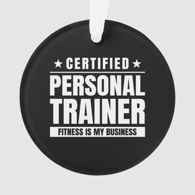Adorno Entrenador Personal Certificado Gym Quote Fitness  (Anverso)