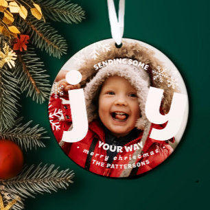 Adorno Enviando Navidades de fotografía personalizados po