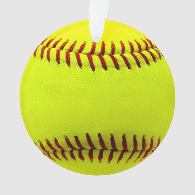 Adorno Equipo amarillo Personalizable Softball (Anverso)