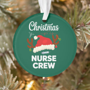 Adorno Equipo de enfermera de Navidad Gorro de Santa Navi