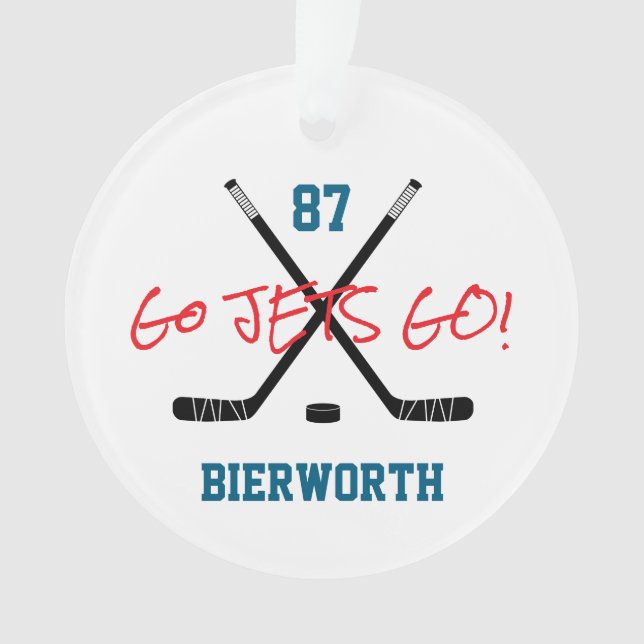 Adorno Equipo deportivo de hockey sobre hielo Personaliza (Anverso)