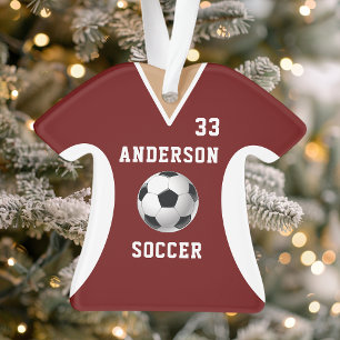 Adorno Equipo deportivo de Soccer Jersey Uniforme Maroon