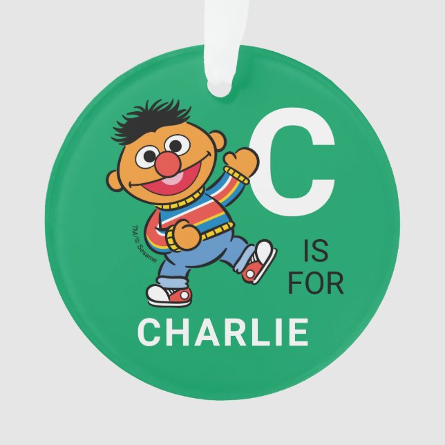 Adorno Ernie | Nombre personalizado con foto (Anverso)