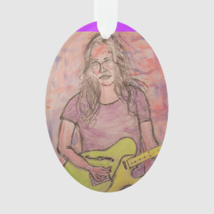 Adorno Esbozo de Chica de música en directo