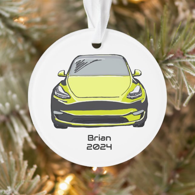 Adorno Esbozo de drenaje de mano amarilla SUV para vehícu (Árbol)