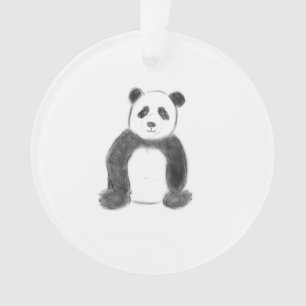 Adorno Esbozo de panda blanco y negro