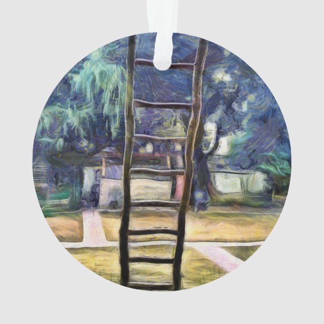 Adorno Escalera apoyada para arriba contra la pared (Reverso)