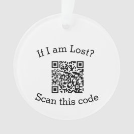 Adorno Escanear código QR perdido me encontró código masc