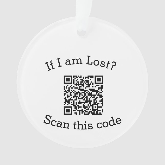 Adorno Escanear código QR perdido me encontró código masc (Anverso)