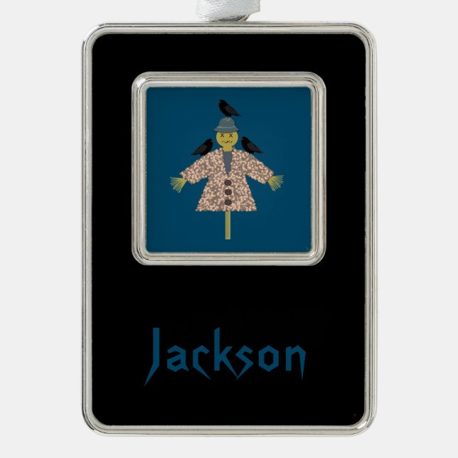 Adorno Escarecrow de paja de Halloween y Personalizado de (Anverso)