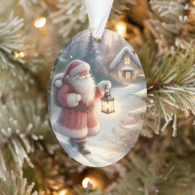 Adorno Escena de cabaña de invierno en la pasarela de San (Árbol)