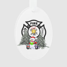 Adorno Escena del navidad del bombero