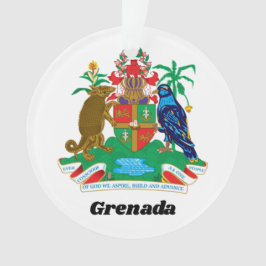 Adorno Escudo de Armas Colorido del Caribe Isla de Granad