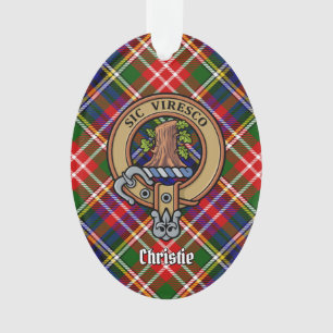 Adorno Escudo de armas del Clan Christie sobre tartán