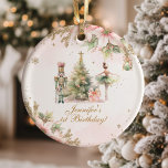 Adorno Espectacular Relieve metalizado de oro de 1 cumple<br><div class="desc">El magnífico Relieve metalizado de oro de 1º cumpleaños copos de nieve Ornament Matching productos disponibles.</div>