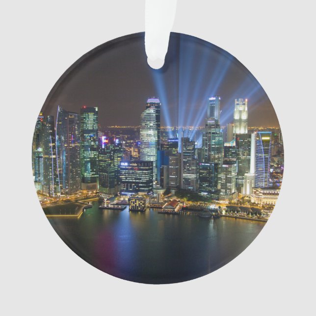 Adorno Espectáculo de luces en el centro de Singapur (Anverso)