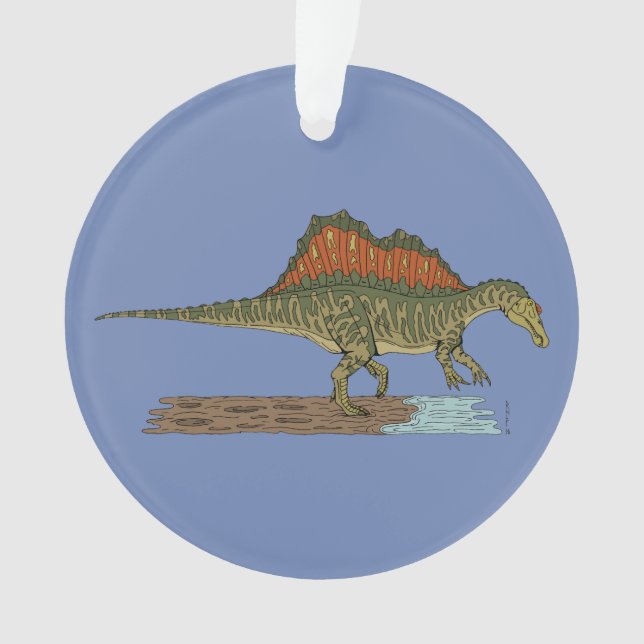 Adorno Espinosaurio de Dinosaurio Cretácico (Anverso)