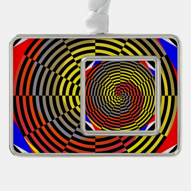 Adorno Espiral azul amarillo rojo de Kenneth Yoncich (Anverso)