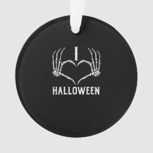 Adorno Esqueleto de Halloween Manos Corazón Corta Mujeres