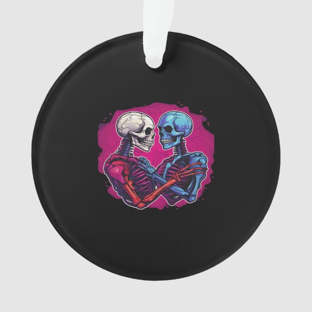 Adorno Esqueleto tradicional americano sosteniendo tatuaj (Anverso)