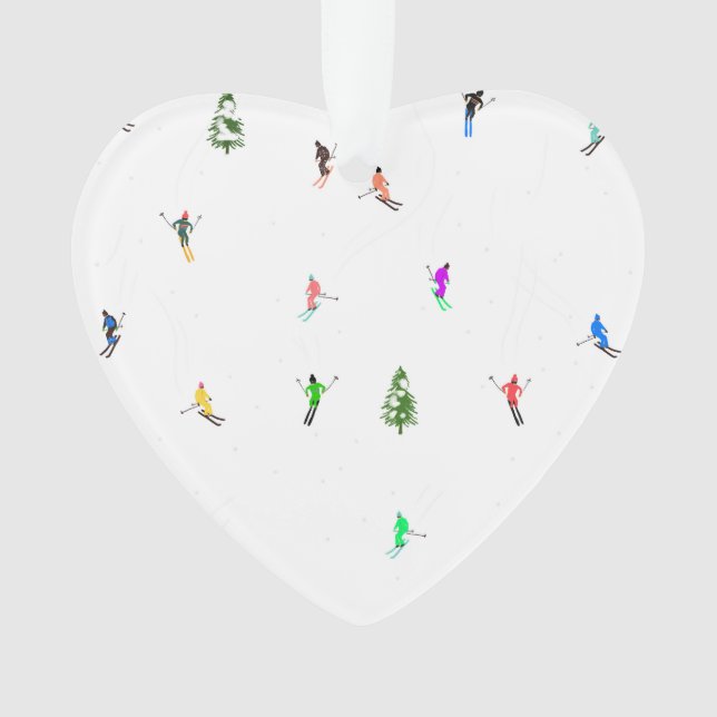 Adorno Esquí de esquí alpino en invierno (Anverso)