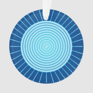 Adorno Estallido geométrico moderno - azul cobalto y aqua