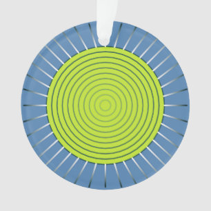 Adorno Estallido solar geométrico moderno - Lima y azul d