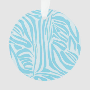 Adorno Estampado de cebra azul y blanco en negrita