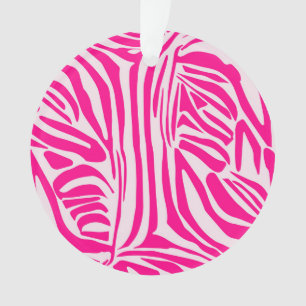 Adorno Estampado de cebra rosa