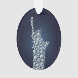 Adorno Estatua de la Libertad Bling