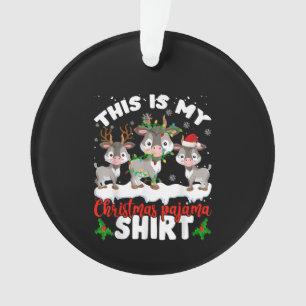 Adorno Este es mi regalo de Navidades Pajama Santa Goat L