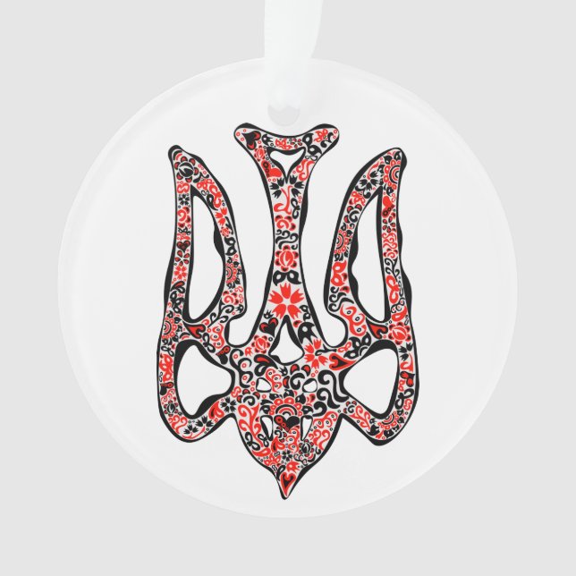 Adorno Estilizado trident tryzub, emblema nacional de Ucr (Anverso)