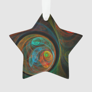 Adorno Estrella de arte de abstrato azul de renacimiento 