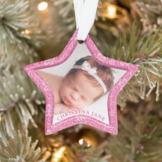 Adorno Estrella de foto para el primer Navidad del bebé e