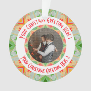 Adorno Estrella de Navidad personalizada Feliz Verde Salu