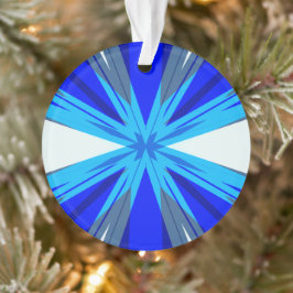 Adorno Estrella de Navidades de invierno blanco gris azul