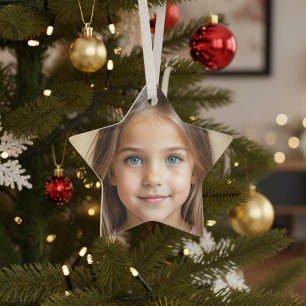 Adorno Estrella divertida de Navidad personalizable con F