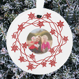 Adorno Estrella fotográfica Wreath Scandinavian