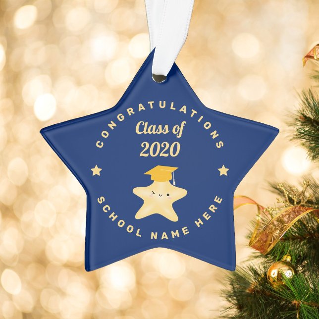 Adorno Estrella moderna de graduación real azul y oro (Subido por el creador)