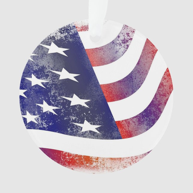 Adorno Estrellas de la bandera estadounidense y Navidades (Anverso)