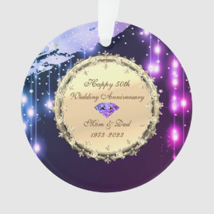 Adorno Estrellas Diamantes 50 Aniversario de Boda  