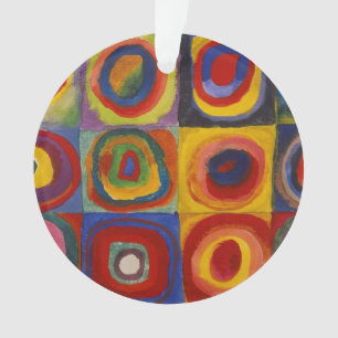Adorno Estudio de color de Kandinsky Cuadrados Coloridos