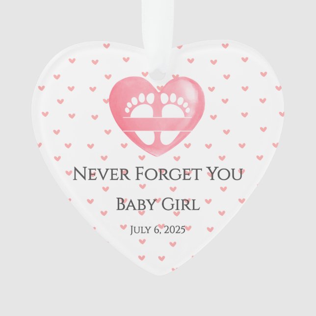 Adorno Eternal Heart Ornament Miscarrit Keepsake (Anverso)