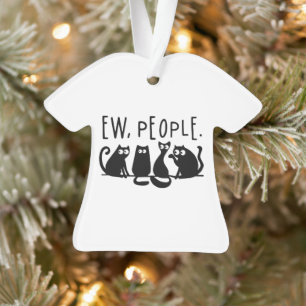 Adorno Ew People Funny Meowy Gatos Negros