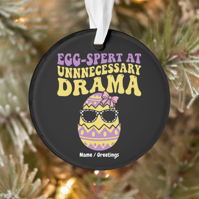 Adorno Experto en drama innecesario divertido Pascua retr (Árbol)