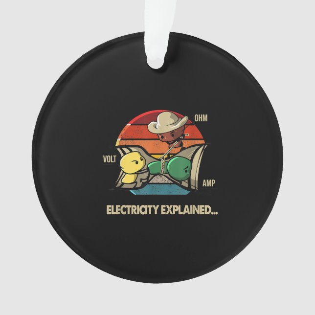 Adorno Explicó Electricidad De Ohm Volt Amp (Anverso)